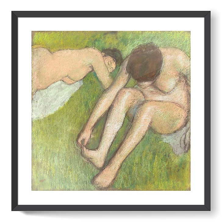 Deux baigneuses sur l'herbe (affiches d'art encadrées)