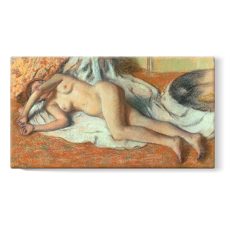 Baigneuse allongée sur le sol (toiles sur châssis)