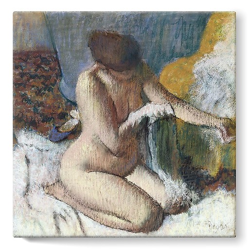 The exit from the bath or Woman wiping her left arm (stretched canvas)
