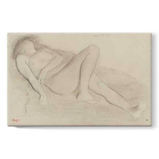 Naked woman, lying on her back (stretched canvas)