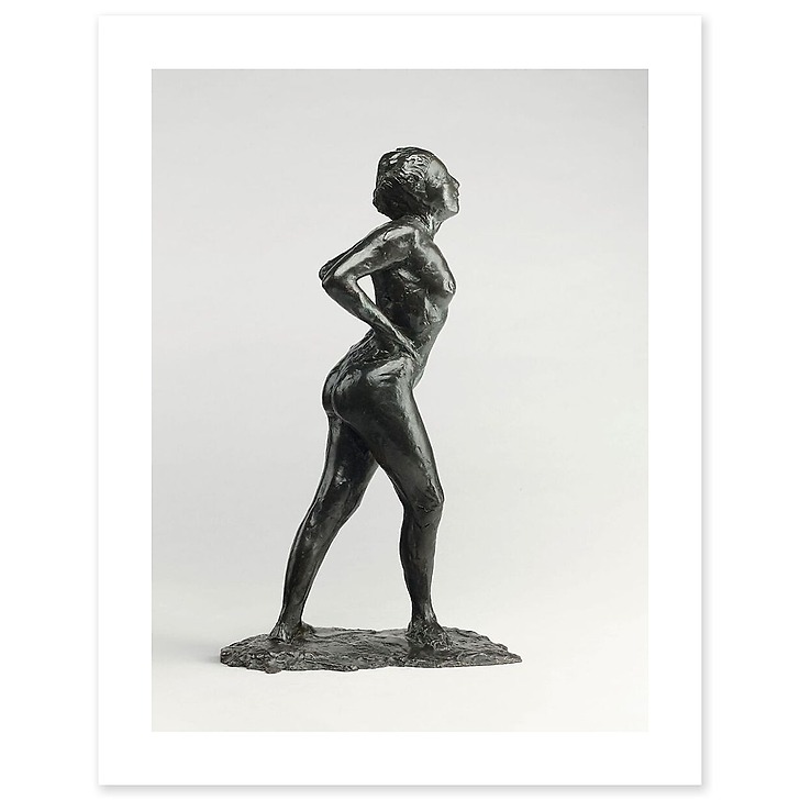 Danseuse au repos les mains sur les reins, jambe droite en avant (affiches d'art)