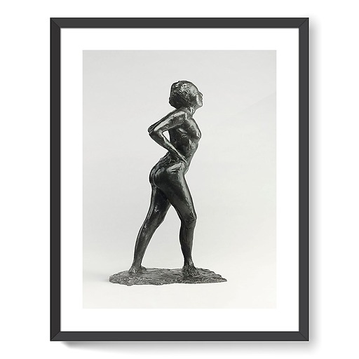 Dressed Dancer at Rest, Hands Behind Her Back, Right Leg Forward (framed art prints)