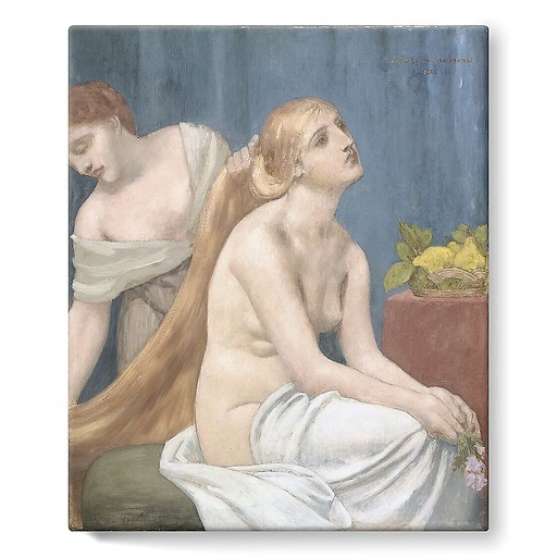 Woman at her toilet or The toilet (stretched canvas)