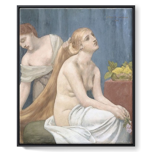 Woman at her toilet or The toilet (framed canvas)