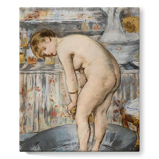Woman in a tub (stretched canvas)