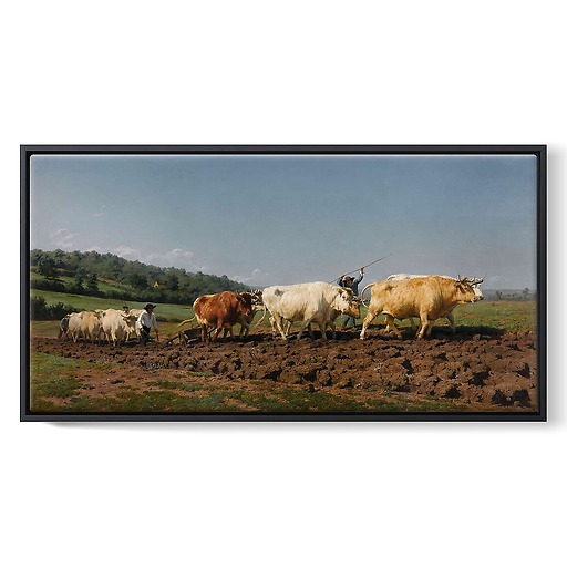 Ploughing in Nevers also called The First Dressing (framed canvas)