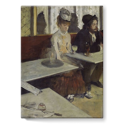 In a café, also called The absinthe drinker (stretched canvas)