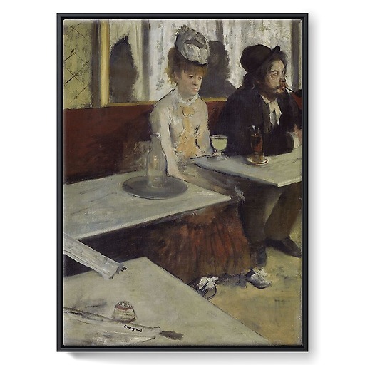 In a café, also called The absinthe drinker (framed canvas)