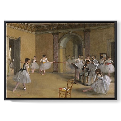 The Foyer of the Opera at Rue Le Peletier (framed canvas)