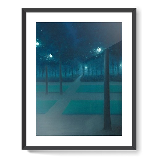 Nocturne au Parc Royal de Bruxelles (affiches d'art encadrées)