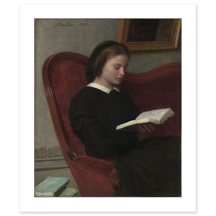 La liseuse : Marie Fantin Latour, soeur de l'artiste (affiches d'art)