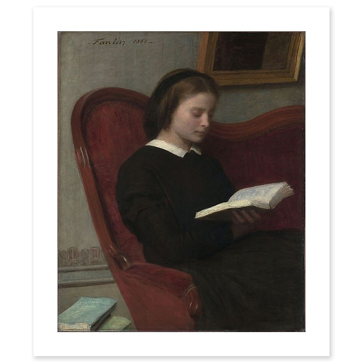 La liseuse : Marie Fantin Latour, soeur de l'artiste (affiches d'art)
