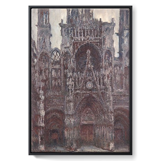 Rouen Cathedral: The Portal Front View, Brown Harmony (framed canvas)