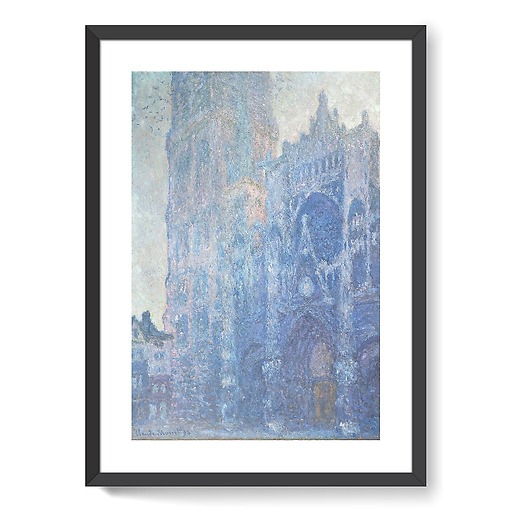 Cathédrale de Rouen. Le portail et la tour Saint-Romain, effet du matin, harmonie blanche (affiches d'art encadrées)