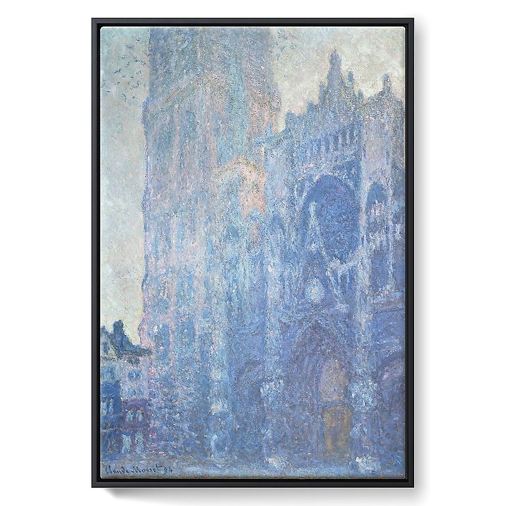 Rouen Cathedral: The gate and the Saint-Romain tower, morning effect, White harmony (framed canvas)