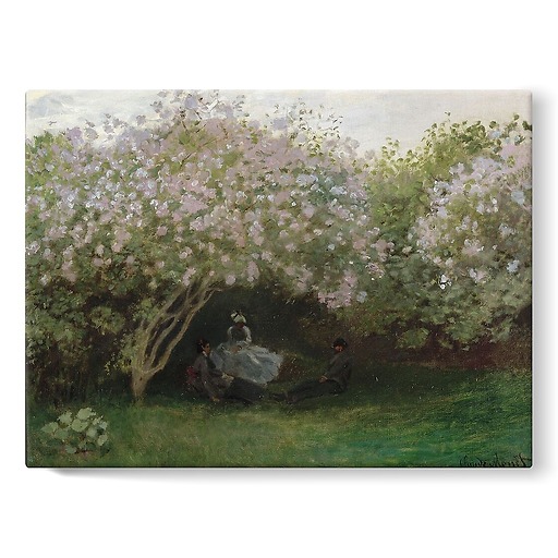 Lilas, temps gris, ou Le repos sous les lilas, jardin de Monet à Argenteuil (toiles sur châssis)