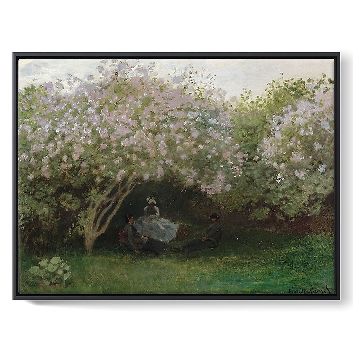 The Lilacs, Grey Weather (framed canvas)