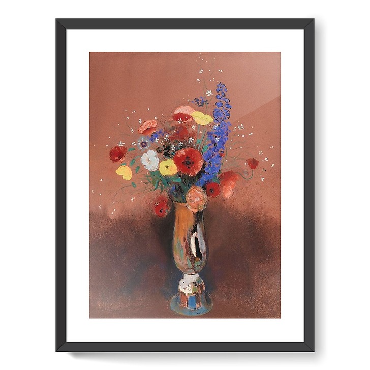 Wild flowers in a Long-necked Vase (framed art prints)