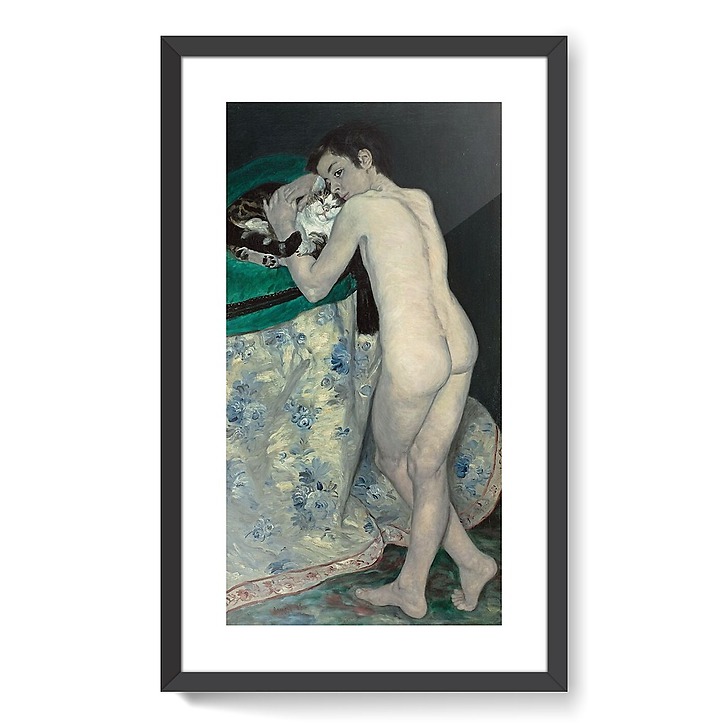 Le garçon au chat (affiches d'art encadrées)