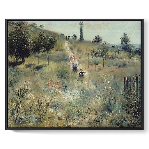Rising way in the high grass (framed canvas)