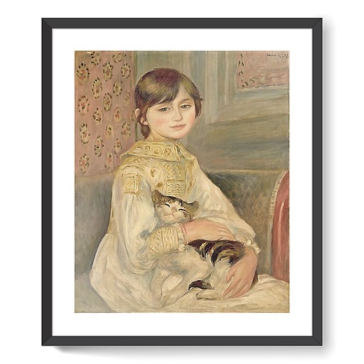 Portrait of Julie Manet or Little Girl with Cat (framed art prints)