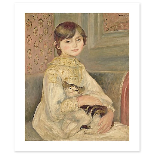 Portrait of Julie Manet or Little Girl with Cat (canvas without frame)