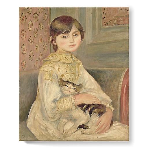 Portrait of Julie Manet or Little Girl with Cat (stretched canvas)