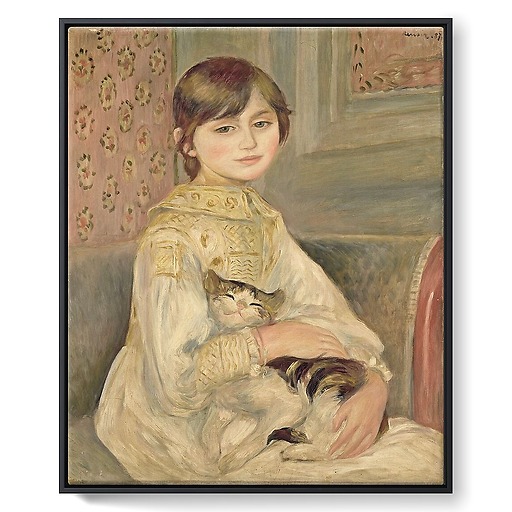 Portrait of Julie Manet or Little Girl with Cat (framed canvas)