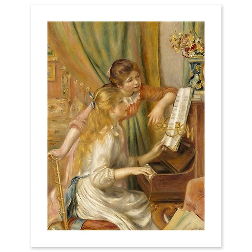 Young Girls at the Piano (canvas without frame)