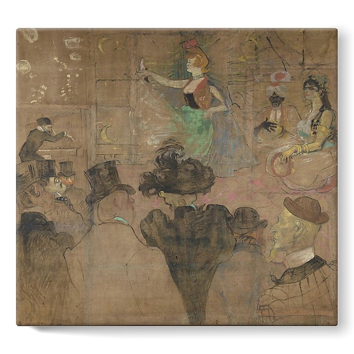 Panel for La Goulue's Booth at the Foire du Trône II/II (stretched canvas)