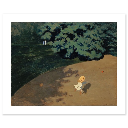 The Ball (Corner of the Park Child Playing With Ball) (art prints)