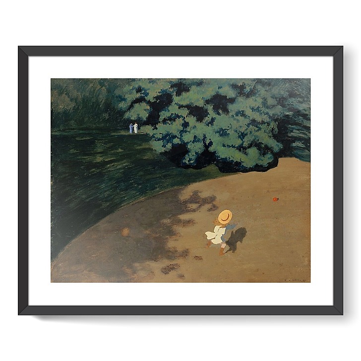 The Ball (Corner of the Park Child Playing With Ball) (framed art prints)