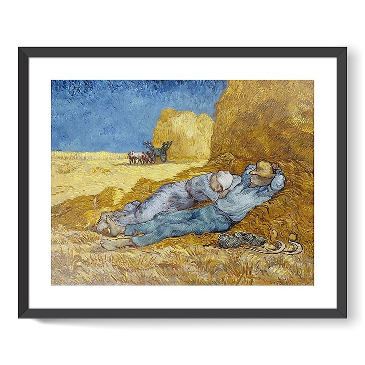 La méridienne ou la sieste (d'après Millet) (affiches d'art encadrées)