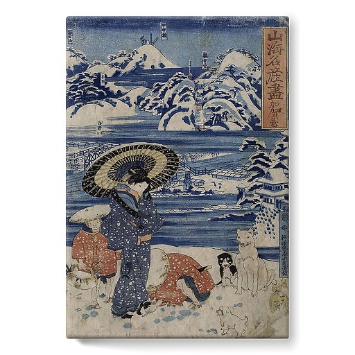 Frozen Snow from Kaga Province (stretched canvas)