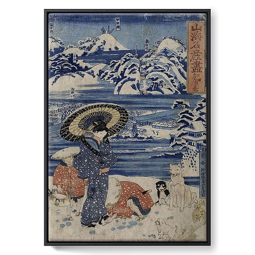 Frozen Snow from Kaga Province (framed canvas)