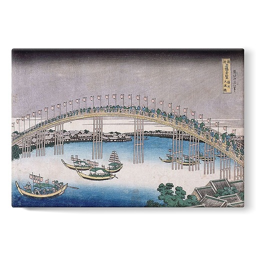 Tenma Bridge in Settsu Province (stretched canvas)