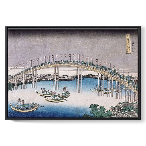 Tenma Bridge in Settsu Province (framed canvas)