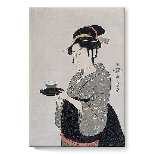 Portrait of Naniwaya Okita (stretched canvas)