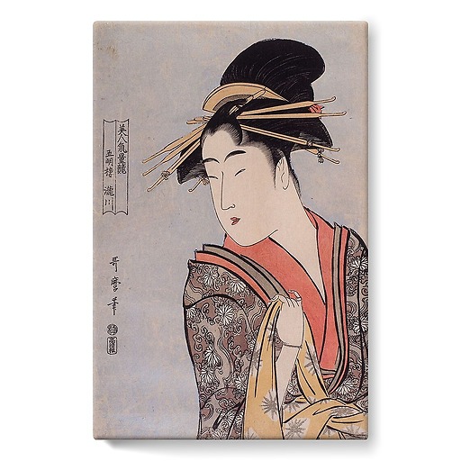 The courtesan Takigawa of Gomeirô (stretched canvas)