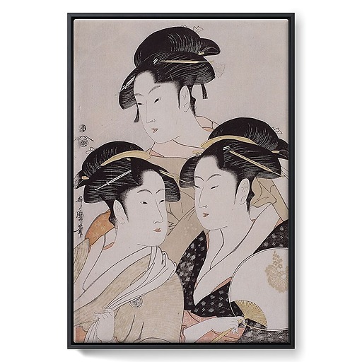 Three Beauties of the Present Day (framed canvas)