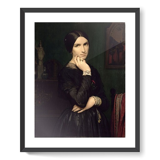 Portrait of Mrs. Flandrin, wife of the artist (framed art prints)