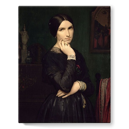 Portrait of Mrs. Flandrin, wife of the artist (stretched canvas)