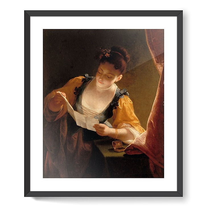 Young Woman Reading a Letter (framed art prints)