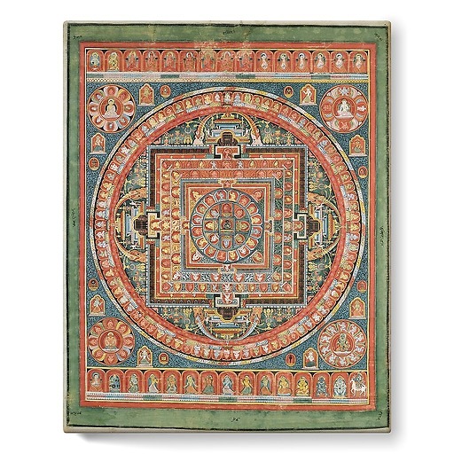 Mandala of Vairocana, under its Sarvavid aspect (stretched canvas)