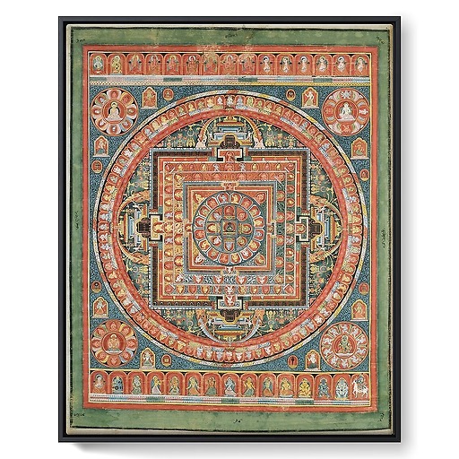 Mandala of Vairocana, under its Sarvavid aspect (framed canvas)