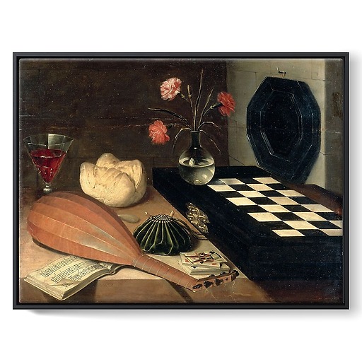 Still-life with Chessboard (framed canvas)