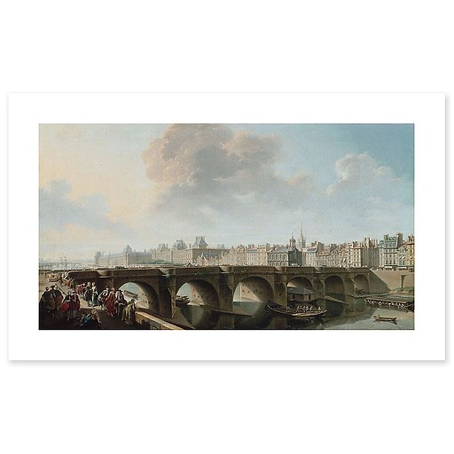 The Pont Neuf and the Samaritaine, in Paris (canvas without frame)
