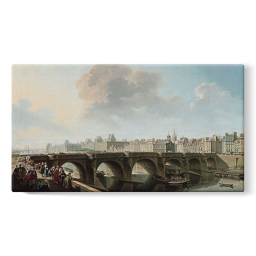 The Pont Neuf and the Samaritaine, in Paris (stretched canvas)