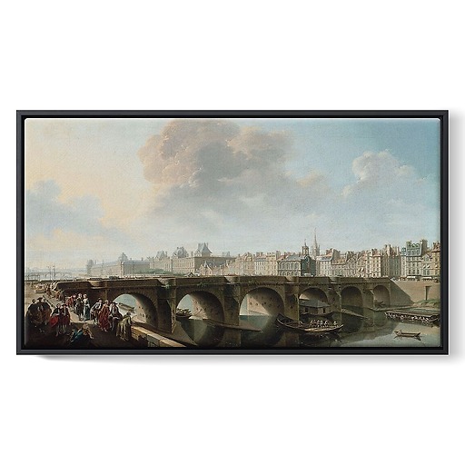 The Pont Neuf and the Samaritaine, in Paris (framed canvas)