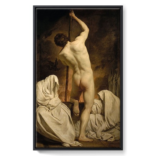 Caron Passing the Shadows (Crossing the Styx) (framed canvas)